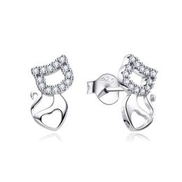 MOISS stříbrné náušnice KOČKA