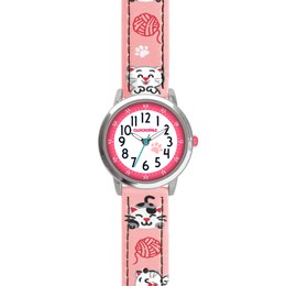 CLOCKODILE Růžové dívčí dětské hodinky KOČKY CWG5141