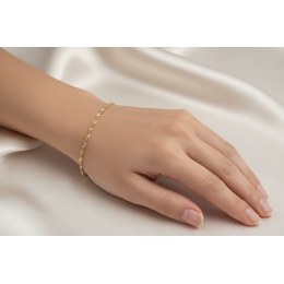 MINET Zlatý náramek srdíčko Au 585/1000 1,00g