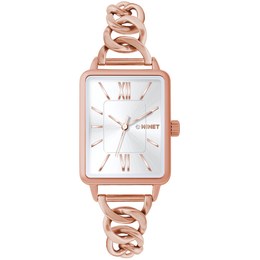 MINET Rosegold dámské hodinky SIENA se rosegold ocelovým řemínkem