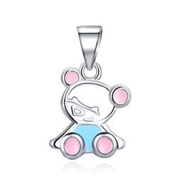 MOISS dětský stříbrný přívěsek SMALT MEDVĚD