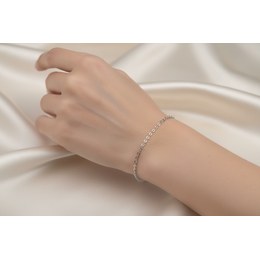 Zlatý 585/1000 náramek z bílého zlata žiletkový 1238