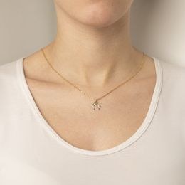 MINET Luxusní stříbrný náhrdelník s bílými zirkony