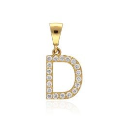 MOISS přívěsek ze žlutého zlata PÍSMENO D