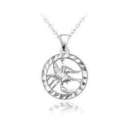 MINET Stříbrný náhrdelník Zodiac znamení ŠTÍR