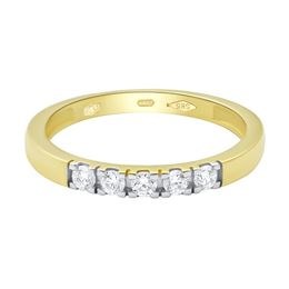 Zlatý 585/1000 prsten s kameny NF278