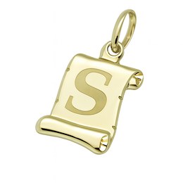 Zlatý přívěsek písmeno "S"