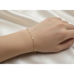 Zlatý 585/1000 náramek singapur 1699