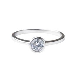 Zlatý 585/1000 prsten z bílého zlata se zirkonem P70296