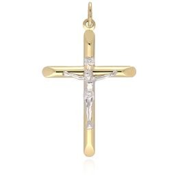 MOISS přívěsek žlutého zlata KŘÍŽEK BICOLOR