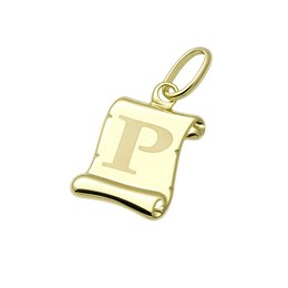 Zlatý přívěsek písmeno "P"