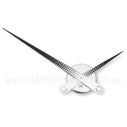 LAVVU Dřevěné stříbrné hodiny CRYSTAL Flower s čísly LCT1113