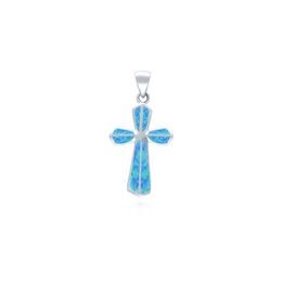 MOISS opálový stříbrný přívěsek KŘÍŽEK