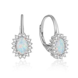 MOISS stříbrné náušnice OPÁL