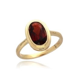 MOISS prsten ze žlutého zlata GRANÁT