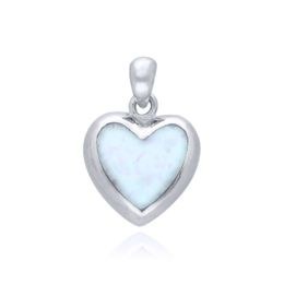 MOISS opálový stříbrný přívěsek SRDCE
