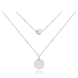 MINET Dvojitý stříbrný náhrdelník ENGRAVE - kroužek pro gravírování