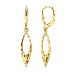 Zlaté visací náušnice klapkové