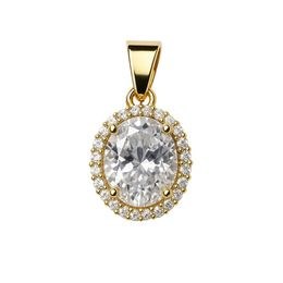 Zlatý 585/1000 přívěsek se zirkony 3771