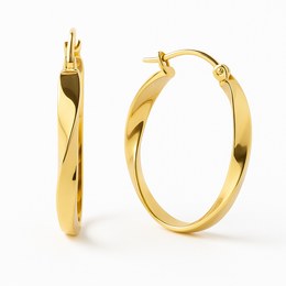 Zlaté 585/1000 náušnice kroucené