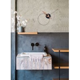 Hodiny CalleaDesign 10-002-81 Labyrinth 30 cm dub