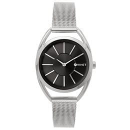 Stříbrno-černé dámské hodinky MINET ICON SILVER BLACK MESH MWL5017