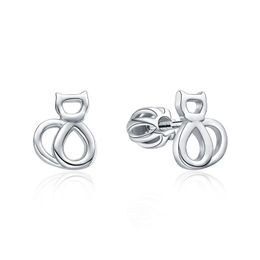MOISS stříbrné náušnice KOČKA