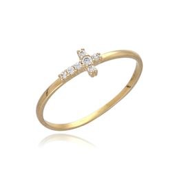 MOISS prsten ze žlutého zlata KŘÍŽ