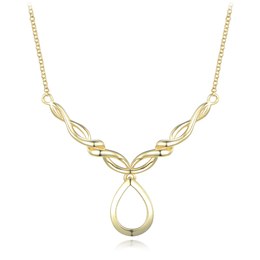 MINET Decetní pozlacený stříbrný propletený náhrdelník