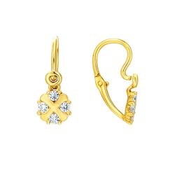 Zlaté naušnice se zirkony brizura