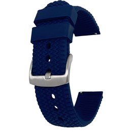 LAVVU Modrý strukturovaný silikonový řemínek na hodinky - 22 LS01L22