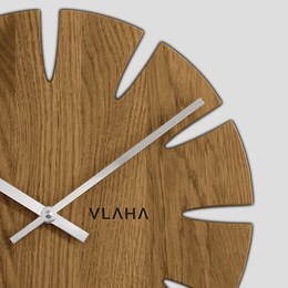 KUBRi 0172 - 32 cm hodiny z dubového masívu včetně dřevěných ručiček