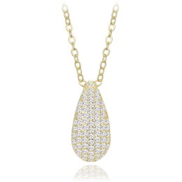 MINET Pozlacený stříbrný náhrdelník kapka