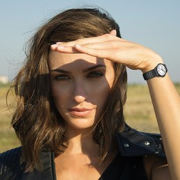 Černý kožený řemínek LAVVU Top Grain pro APPLE WATCH 38-40 mm LSXABS1