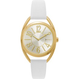 MINET Bílo-zlaté dámské hodinky s čísly ICON WHITE CHARM MWL5089