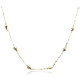 MINET Pozlacený stříbrný náhrdelník kapky