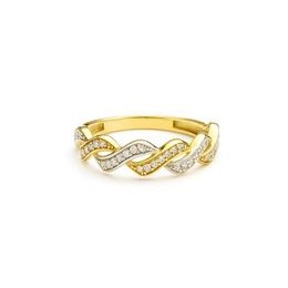 Zlatý prsten se zirkony