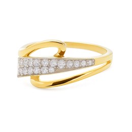 Zlatý 585/1000 prsten s kameny NF39