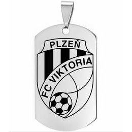 Velký oboustranný ocelový přívěsek s logem klubu Viktoria