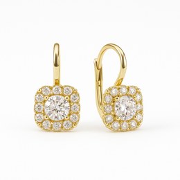 Zlaté náušnice se zirkony klapkové