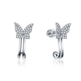 MOISS stříbrné náušnice MOTÝL