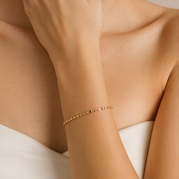 MINET Zlatý náramek se srdíčky Au 585/1000 1,00g