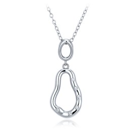 MINET Elegantní zvlněný stříbrný 925/1000 náhrdelník s bílým zirkonem JMAS0358SN47