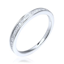 MINET Elegantní stříbrný 925/1000 prsten s bílým zirkonem JMAN0710SR