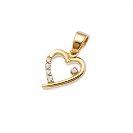 Zlatý přívěsek s kamenem srdce