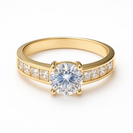 Zlatý prsten se zirkony