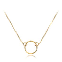 MINET Decentní zlatý náhrdelník s kroužkem Au 585/1000 1,50g