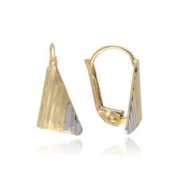 MOISS náušnice ze žlutého zlata BICOLOR