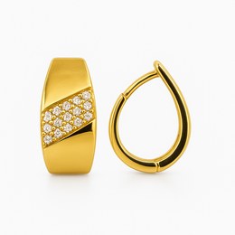 Zlaté náušnice se zirkony