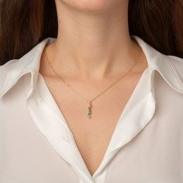 Stříbrný zlacený řetízek s přívěskem Victoria Cruz A3653-07DG